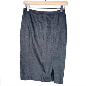 Classiques Entier Black wool blend business casual pencil skirt size 2 B93 - Picture 1 of 5