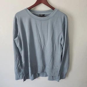MPG Blue Scoopneck Fleece Pullover Sweatshirt Size Medium - Picture 1 of 7