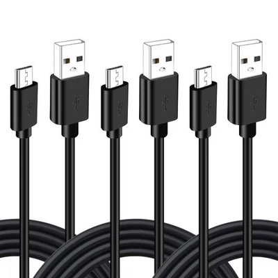 Paquete de 3 cables de carga PS4 de 10 pies para mando Xbox One, cable de carga PS4, micro... Foto 1 de 4
