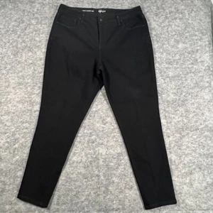 Style&co. Damen Jeans Größe 16 W Schwarz Curvy Skinny Beine Einfarbig Baumwolle Niedriger Bund - Bild 1 von 8