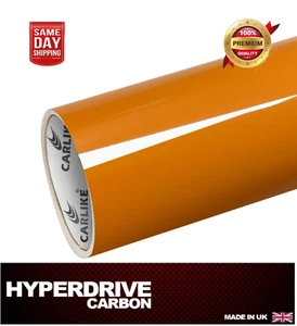 Vinyl Wrap Car Gloss Orange Premium Quality Sheet Film Free Air Release UK - Picture 1 of 4