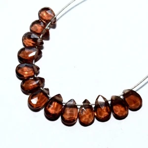 2.95 cts Natural Red Garnet Faceted Pear Beads Loose Gemstone Size 4X3mm 13 pcs - Picture 1 of 5
