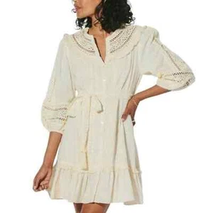 Cleobella Evie Taisha Minikleid in Creme Größe Small Neu mit Etikett - Bild 1 von 11