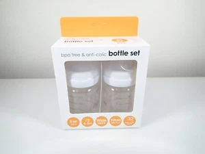 Crane Wide Neck Breast Milk Bottles 5 oz BPA - FREE ANTI - COLIC VALVE A3 - Picture 1 of 5