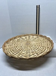 Cesto rotondo in rattan 1"" alto, diametro 16 - Foto 1 di 4