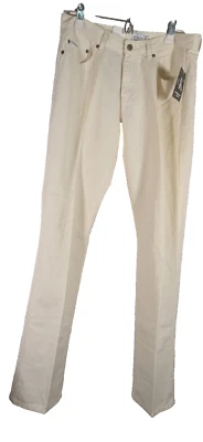 Pantalón de vestir Calvin Klein lino desgastado blanco para hombre nuevo con etiquetas 32/34 Foto 1 de 4