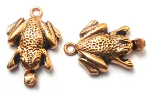 1 PC 30X22X6MM FROG COPPER BALI BOX CLASP 1 STRAND ANTIQUE COPPER 545 LFU-140 - Picture 1 of 3
