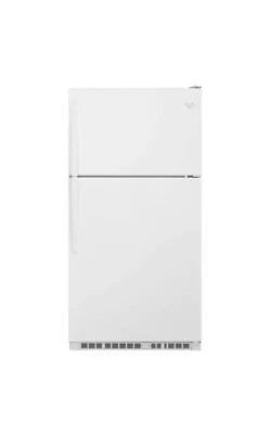 Refrigerador Whirlpool usado año antiguo/blanco/20 pies cúbicos/gran forma/estantes de vidrio Foto 1 de 4