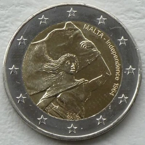 2 Euro Gedenkmünze Malta 2014 50 Jahre Unabhängigkeit unz. - Bild 1 von 1