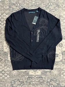 Perry Ellis Men’s Dark Sapphire Cardigan Size M NWT - Picture 1 of 4