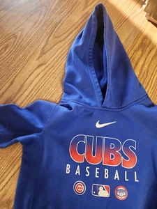 Team Nike MLB Chicago Cubs Hoodie Sweatshirt Youth Small - Picture 1 of 4