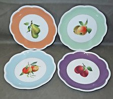 Set of 4 Lenox Orchard in Bloom Peach Pear Plum Blossom Dessert Salad Plates