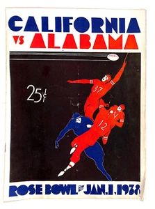 1938 Rose Bowl Program Alabama v Cal Bears Ex 90724brb1 - Picture 1 of 7