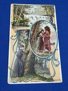 Tarjeta comercial de café Arbuckle Bros. 1892 feat. MINNESOTA - Información e imágenes del estado - Imagen 1 de 3