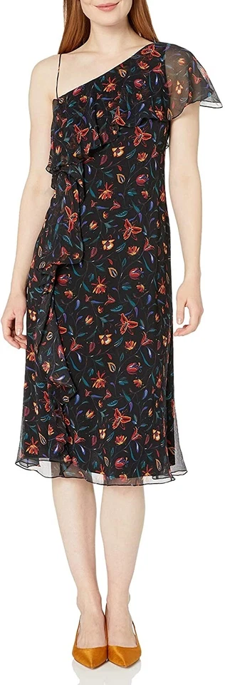 Rachel Zoe 256855 Women's Printed Perla A-line Dress Multi Size 2