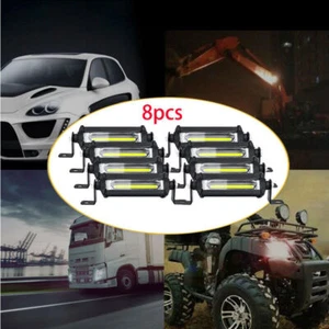 8pcs 4inch LED Light Bar Slim Single Row Work Light Truck SUV Off-Road 12V/24V - Picture 1 of 8
