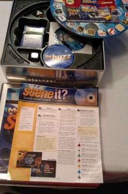 Movie 2nd Edition Scene It Clips Trivia Board Game Complete Collectible Tin Box - Image 1 of 4