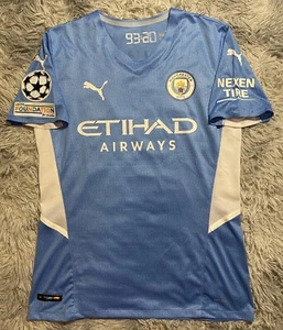 MANCHESTER CITY 2021/22 Home Match Jersey Jack Grealish #10 Champions League - Picture 1 of 8