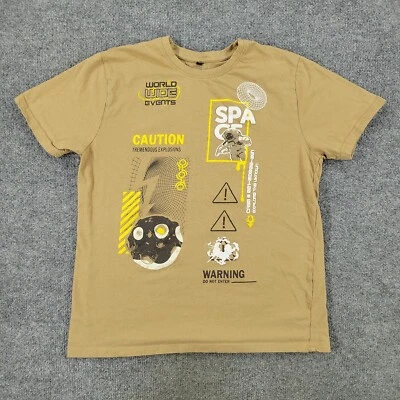 Camisa Southpole Niño Grande Marrón Espacio Mundial Gráfico Camiseta Manga Corta Juvenil Foto 1 de 4