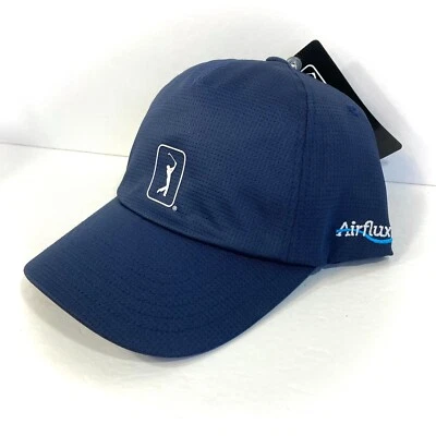 PGA TOUR AIRFLUX GOLF HAT dry fit NAVY BLUE dad cap relaxed low-profile MEN OSFM - Image 1 of 4