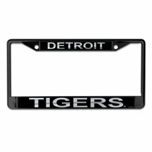 DETROIT TIGERS MIRRORED METAL LICENSE PLATE FRAME QUALITY DOMED GRAPHICS - Picture 1 of 1