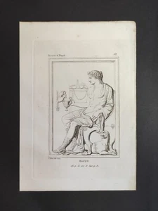 Bacco, Ricordi di Napoli Martorana, Mori, Stampa 1853 - Picture 1 of 4