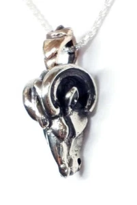 Ram Head Silver Pendant - Picture 1 of 5