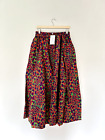 Kemi Telford Maxi Skirt O/S Green Orange Animal Print Poplin Cotton Long BNWT