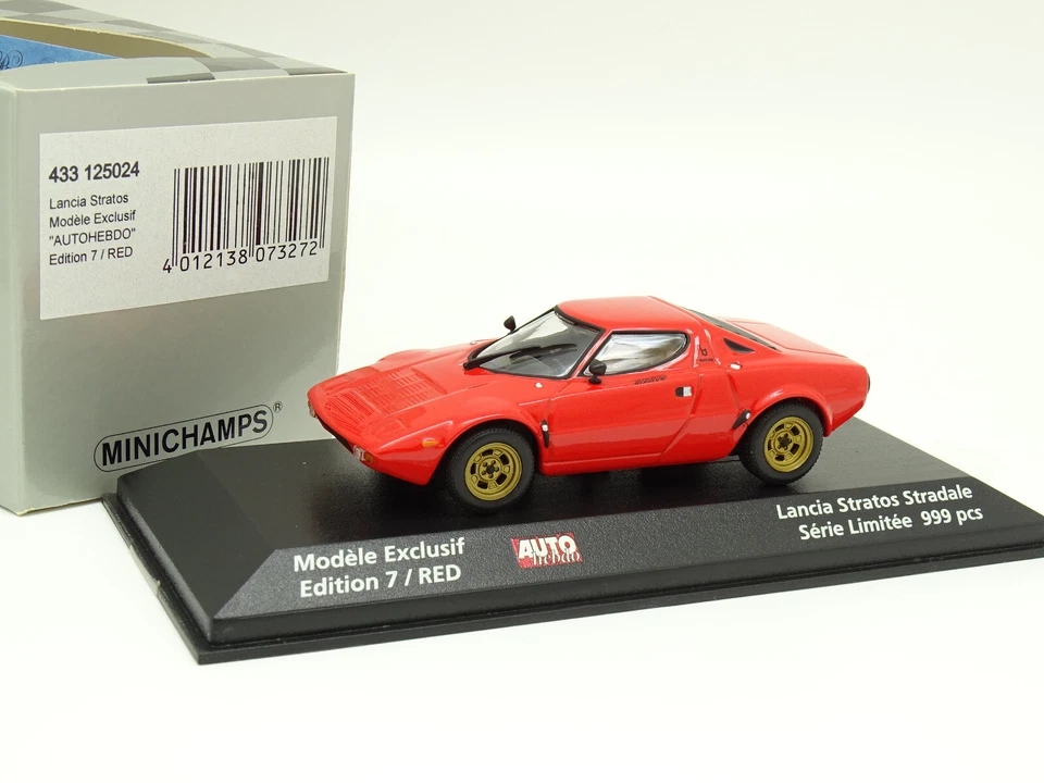 MINICHAMPS 1/43 - Lancia Stratos Red Auto View - Image 1 of 1