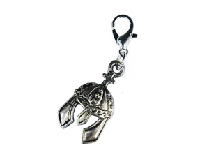 Knight Mask Charm Aharm Bracelet Miniblings Viking Helmet Mask Silver - Bild 1 von 3