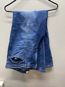 Nicole Miller Soho High Rise Wide Leg Women’s Size 16 Cropped Denim Jean-H1 - Picture 1 of 6