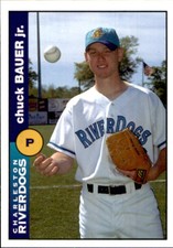 1996 Charleston Riverdogs Team Issue #9606 Chuck Bauer Jr Rensselaer New York NY