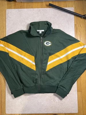 Sudadera para mujer Green Bay Packers cremallera completa. Med. Peso pesado. Hombro caído Foto 1 de 4