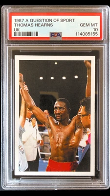 1987 A Question of Sport Thomas Hearns PSA 10 Gem Mint Boxing Pop 3 - Image 1 of 4