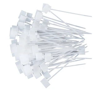 100Pack Zip Ties Write on Ethernet RJ45 RJ12 Wire Power Cable Label Mark Tags B - Photo 1/7