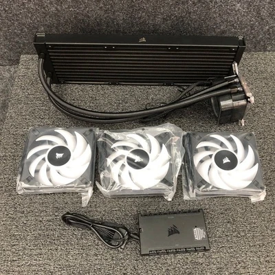 CORSAIR ICUE H150i Elite LCD XT AIO Liquid CPU Cooler 3x 120mm Fans - Image 1 of 4