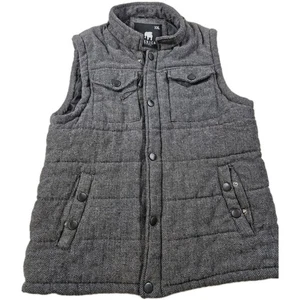 Mens American Stich Gray Black Puffer Vest 2XL - Picture 1 of 8