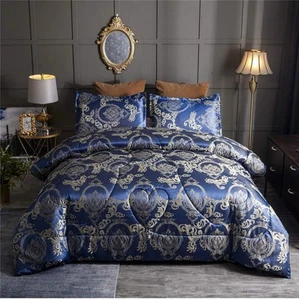 Raytrue-X Queen Comforter Set Satin Silk Blanket All Season Bed Comforter S2 - Picture 1 of 8