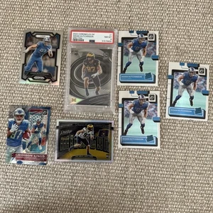 Aidan Hutchinson Rookie (7) Card Lot Including 2022 Spectra PSA 8 - Picture 1 of 2