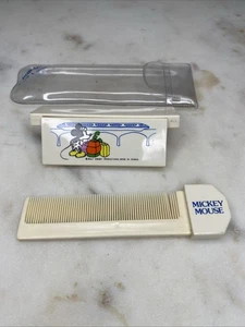 Vintage Disney Mickey Mouse kleiner kompakter Spiegel & Kamm Reiseset RAR Neuheit - Bild 1 von 10