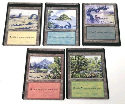 Miscut NFC Magic the Gathering MTG Arena Promo Lands Set Tony Roberts 1996 - Image 1 of 4