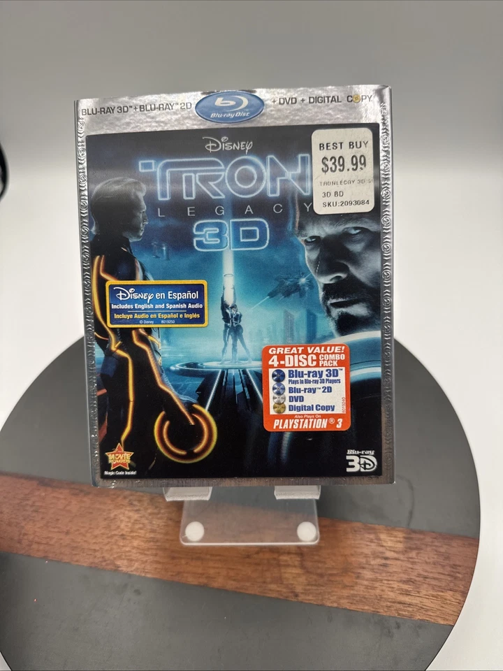 Disney Tron Legacy 3D Blu-Ray DVD Movie Video 4 Disc Combo Pack W/ Slipcover  - Image 1 of 4