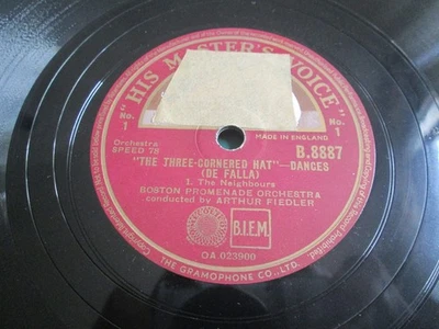 Boston Promenade Orchestra: The Three Cornered Hat 2 x 10” 78RPM 1939 Shellac - Image 1 of 4