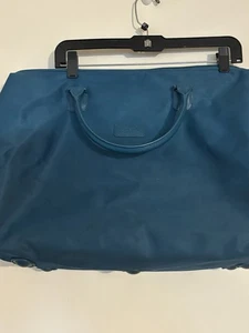 New NWT Lipault Paris Teal 18" Weekend Satchel Luggage Travel Bag Read - Picture 1 of 11