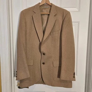 Vintage 100% Kamelhaar Blazer The Boston Holzknöpfe Sport Mantel Made in USA 42R - Bild 1 von 11