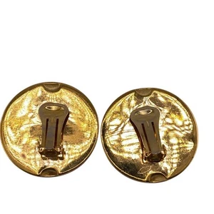 Gucci Earrings Gold GP Double G Logo Clip On 3.5cm x 3.5cm Women Accessories - Picture 1 of 5