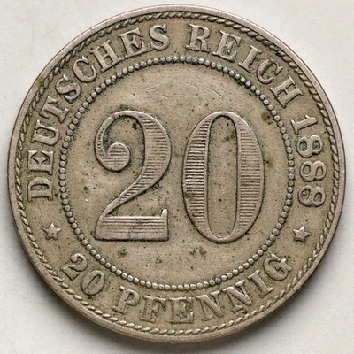 1888-J Alemania 20 peniques Foto 1 de 2