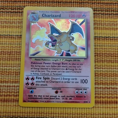 Charizard 4/102 Holo Base Set Unlimited 1999 Pokemon Card  - Image 1 of 4