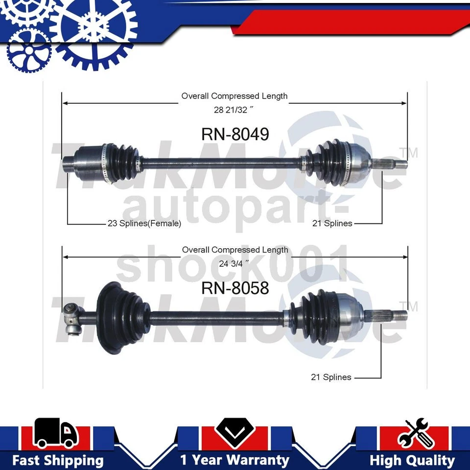 2 juntas de eje delanteras TrakMotive CV para Renault Alliance 1,4 L 1983 Foto 1 de 3