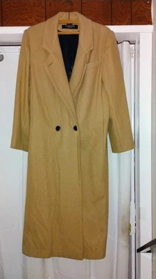 💥Abrigo ADOLFO Classics Mujer Talla 6 100% Lana Doble Pecho Forrado Camel De Colección Foto 1 de 4